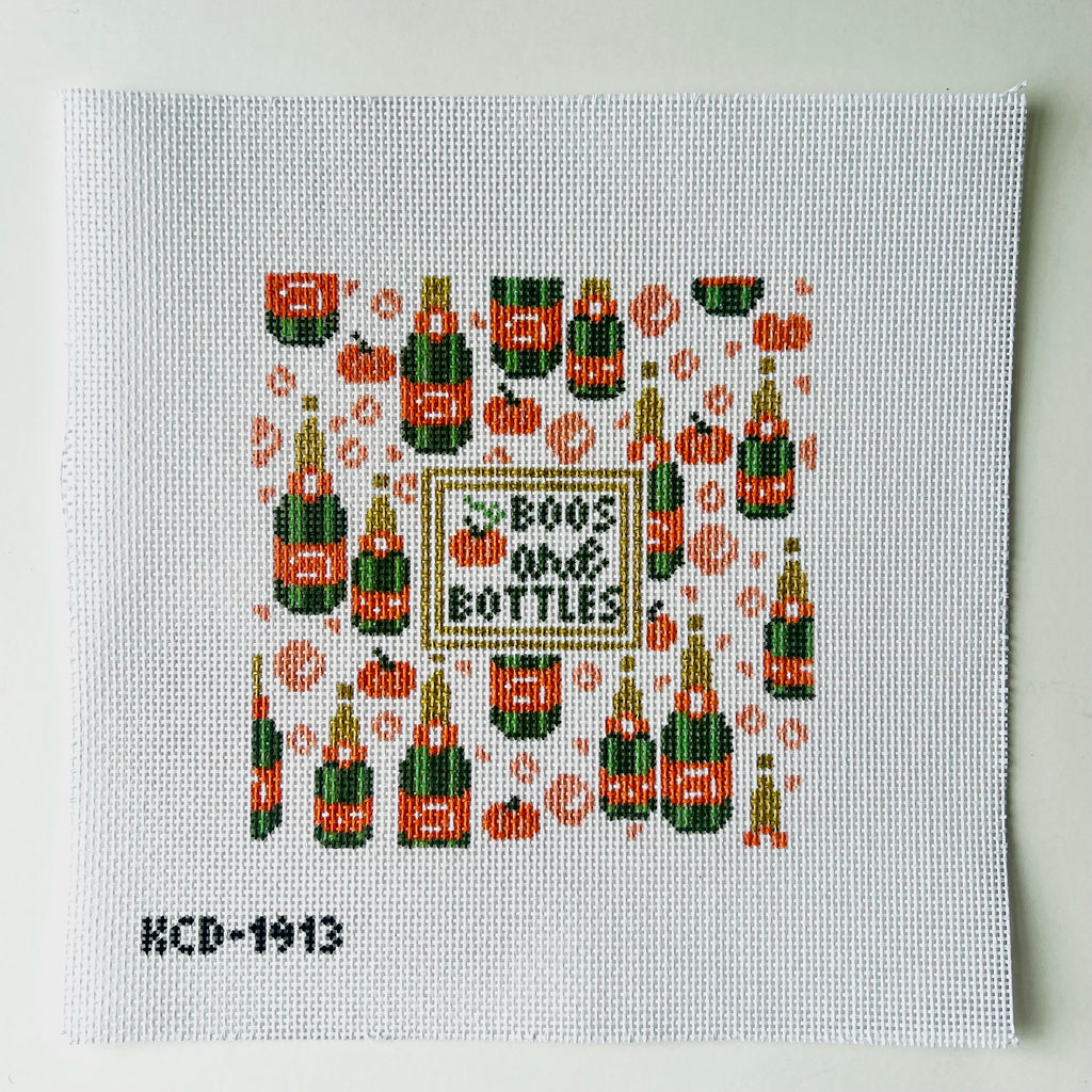 Boos and Bottles Canvas - KC Needlepoint