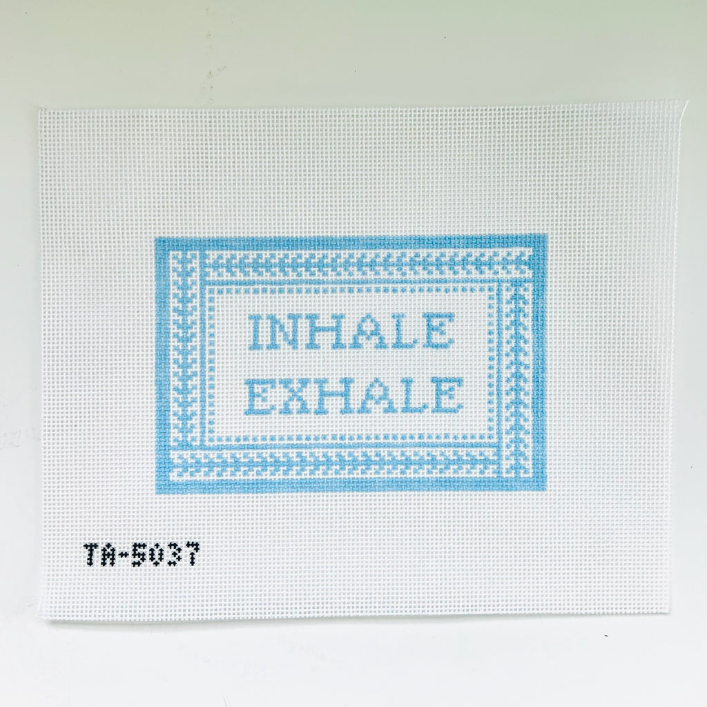 Inhale Exhale Canvas - KC Needlepoint