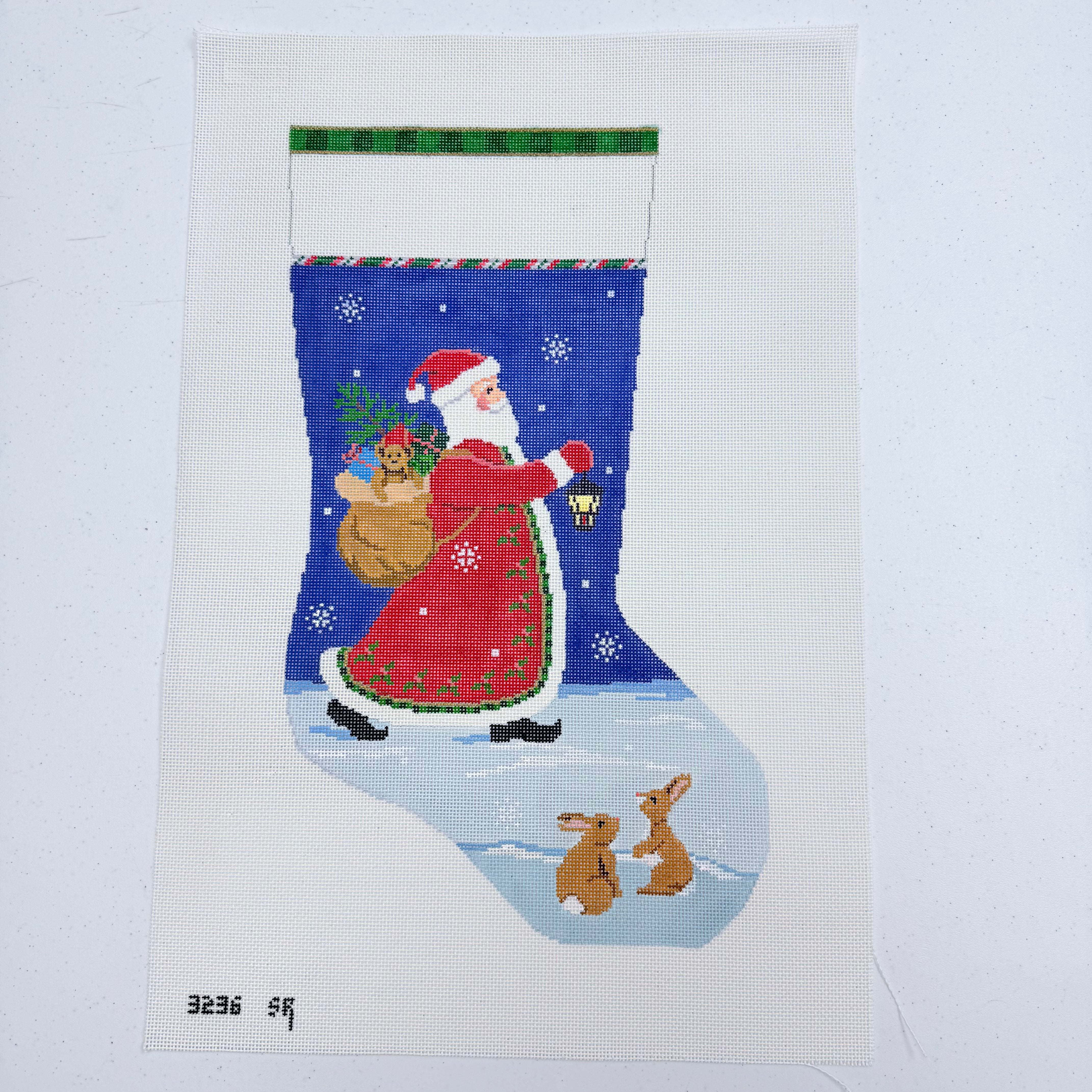Lantern Walk Stocking Canvas - KC Needlepoint