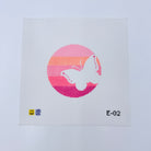 Butterfly on Stripes Canvas - KC Needlepoint