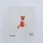 Mini Fab Orange Cat Canvas - KC Needlepoint