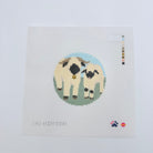 Mom and Baby Sheep Round Canvas - KC Needlepoint
