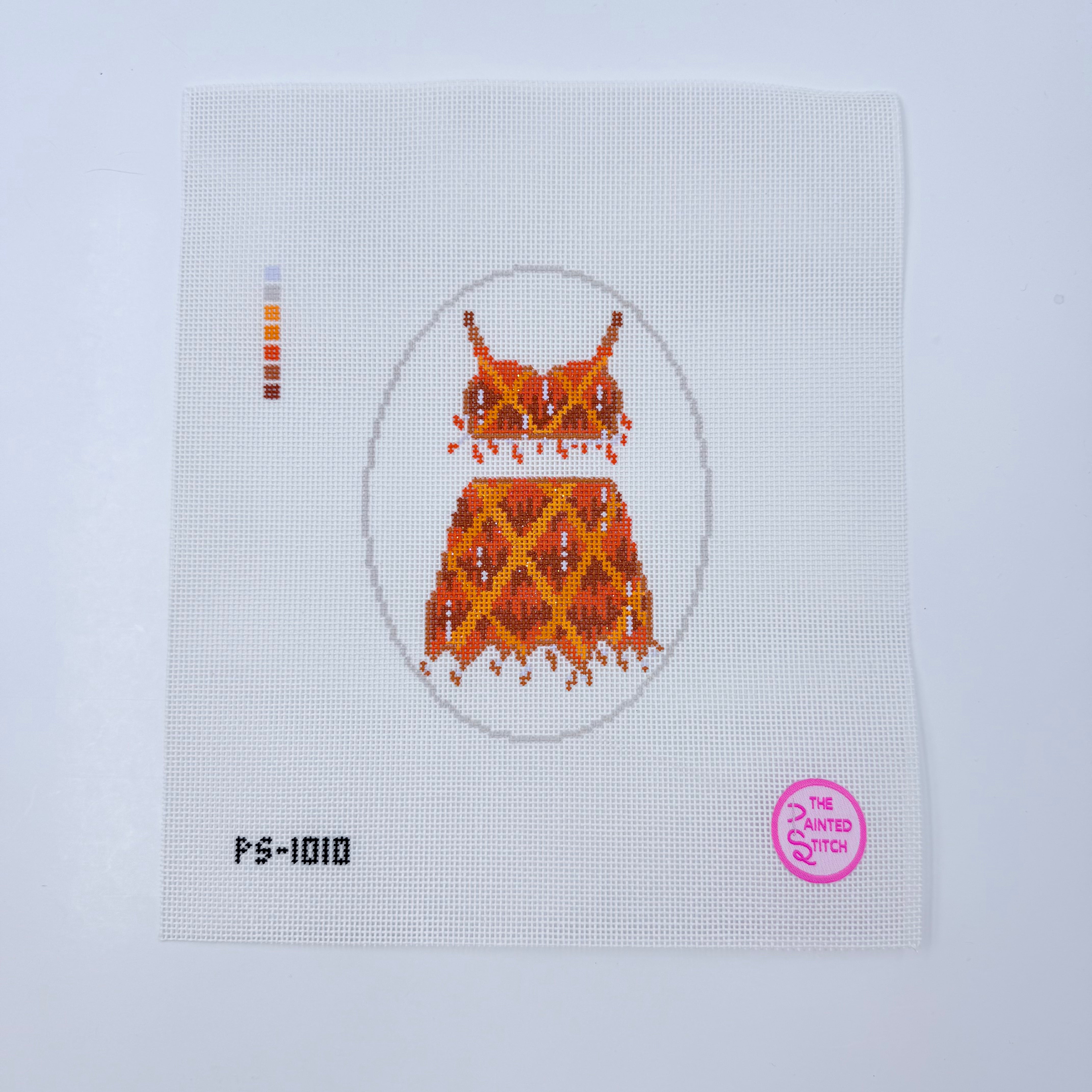 Showgirl Orange 1989 Sparkle Skirt Set - KC Needlepoint