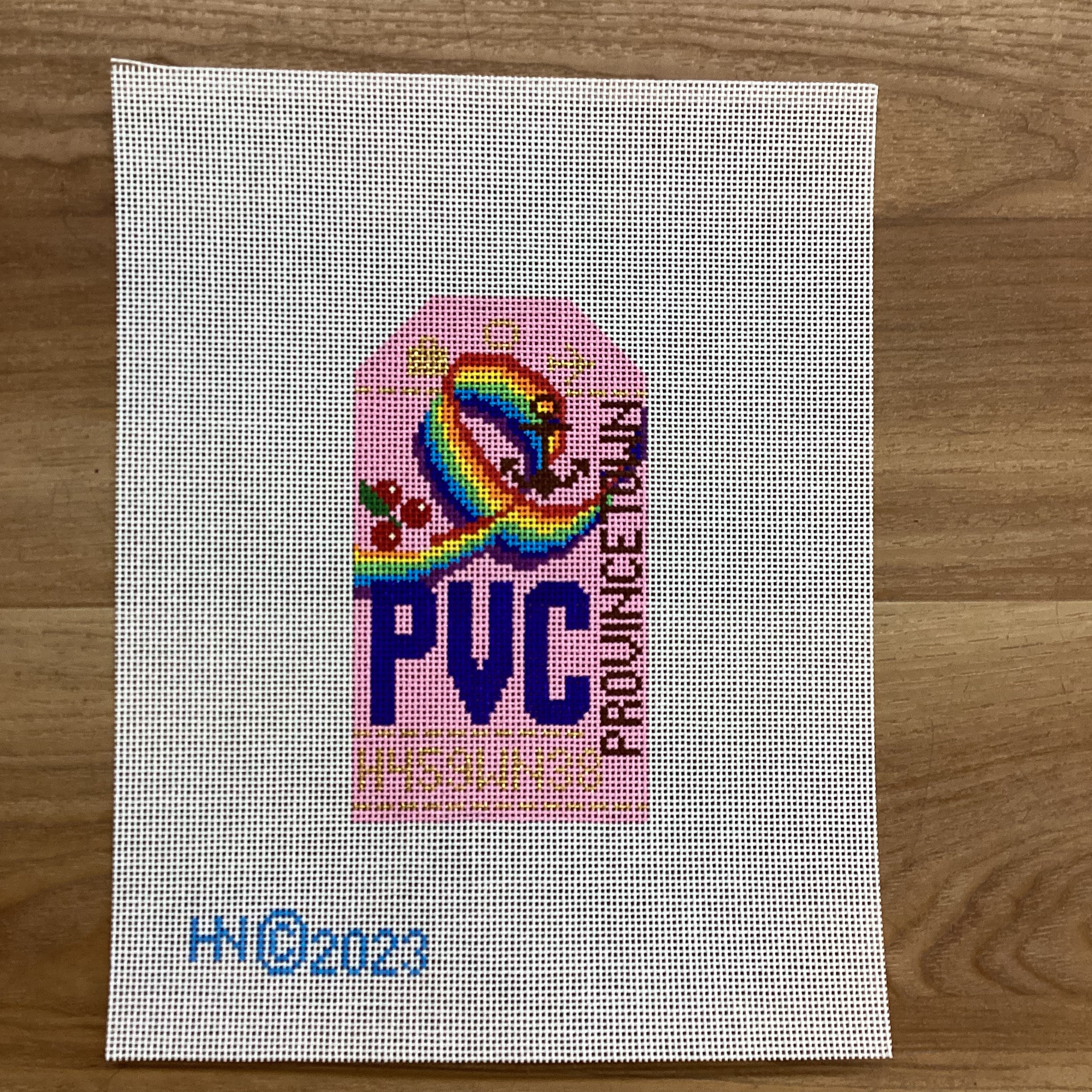 Provincetown Vintage Travel Tag Canvas - KC Needlepoint