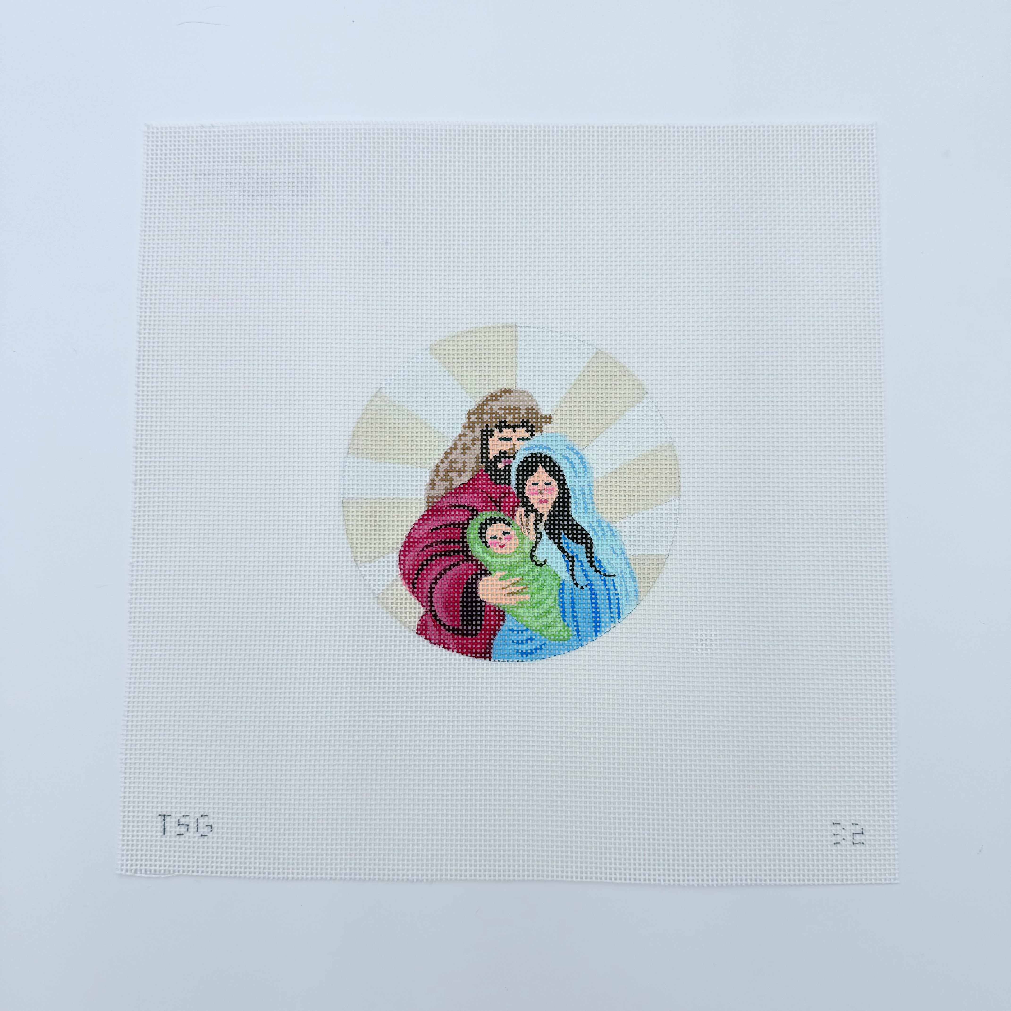 Holy Family Ornament Canvas - KC Needlepoint
