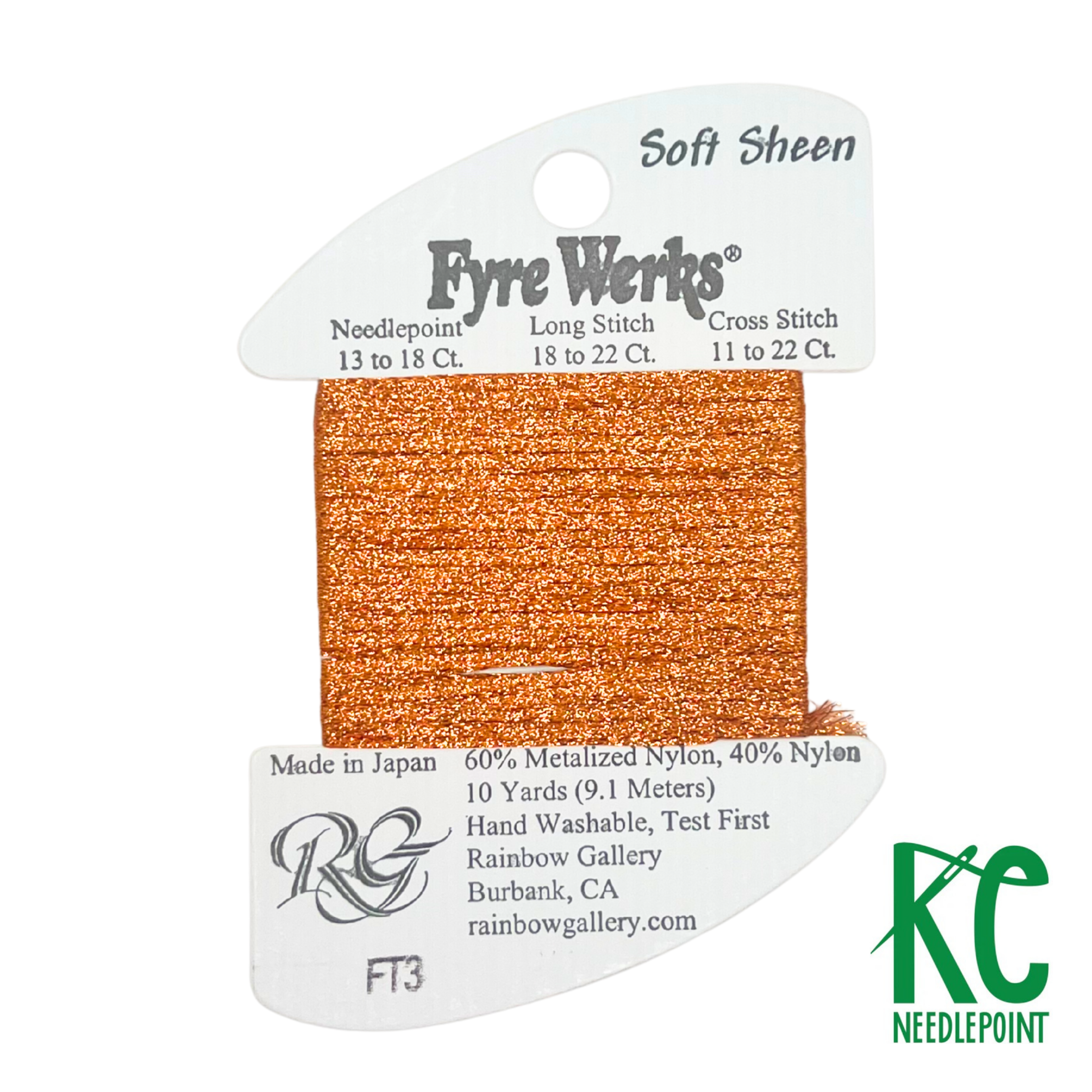 Fyre Werks Soft Sheen FT3 Pumpkin - KC Needlepoint