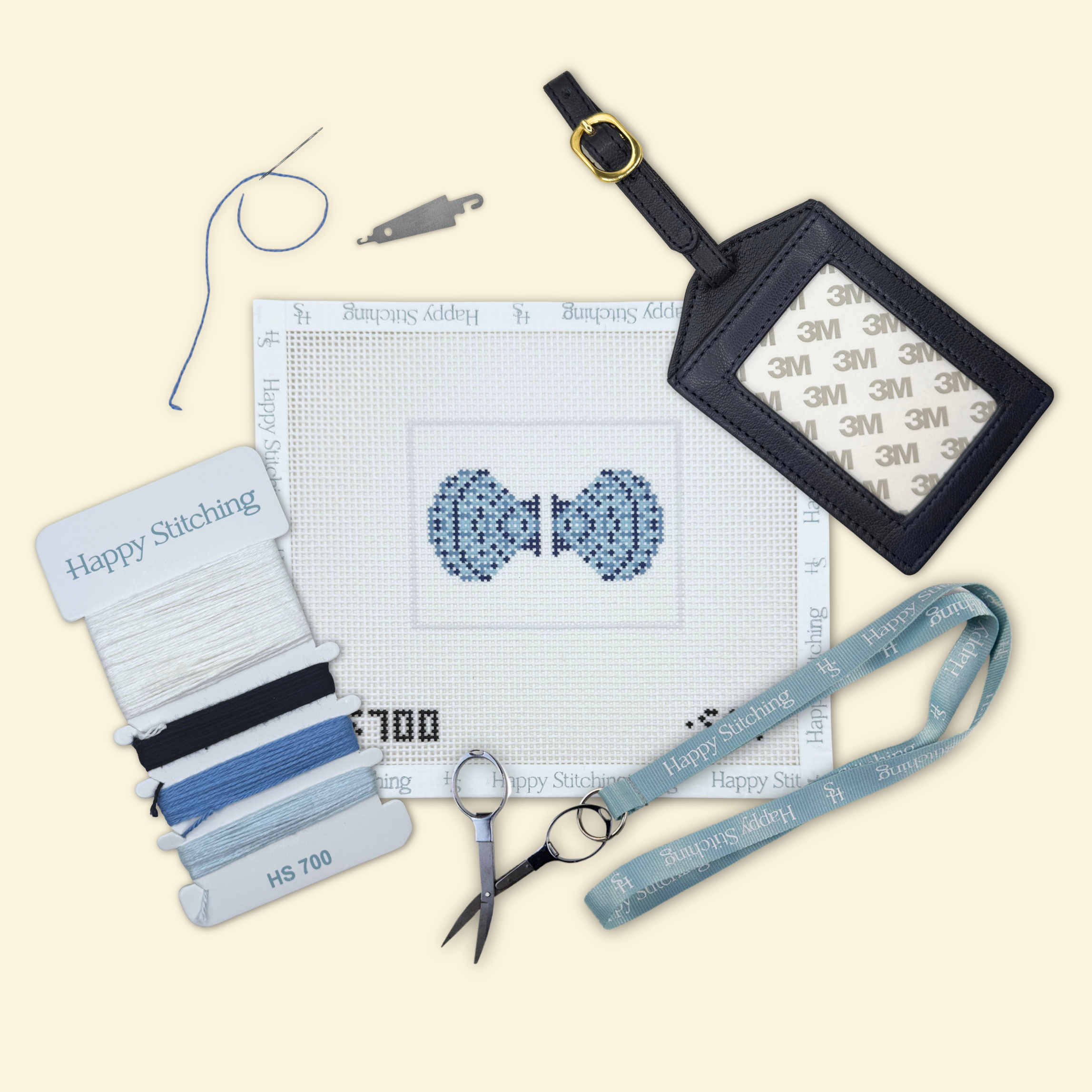 Scallops in the Sky Bag/Luggage Tag Kit - KC Needlepoint