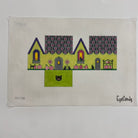 Pink Pumpkin Witch Cottage Canvas - KC Needlepoint