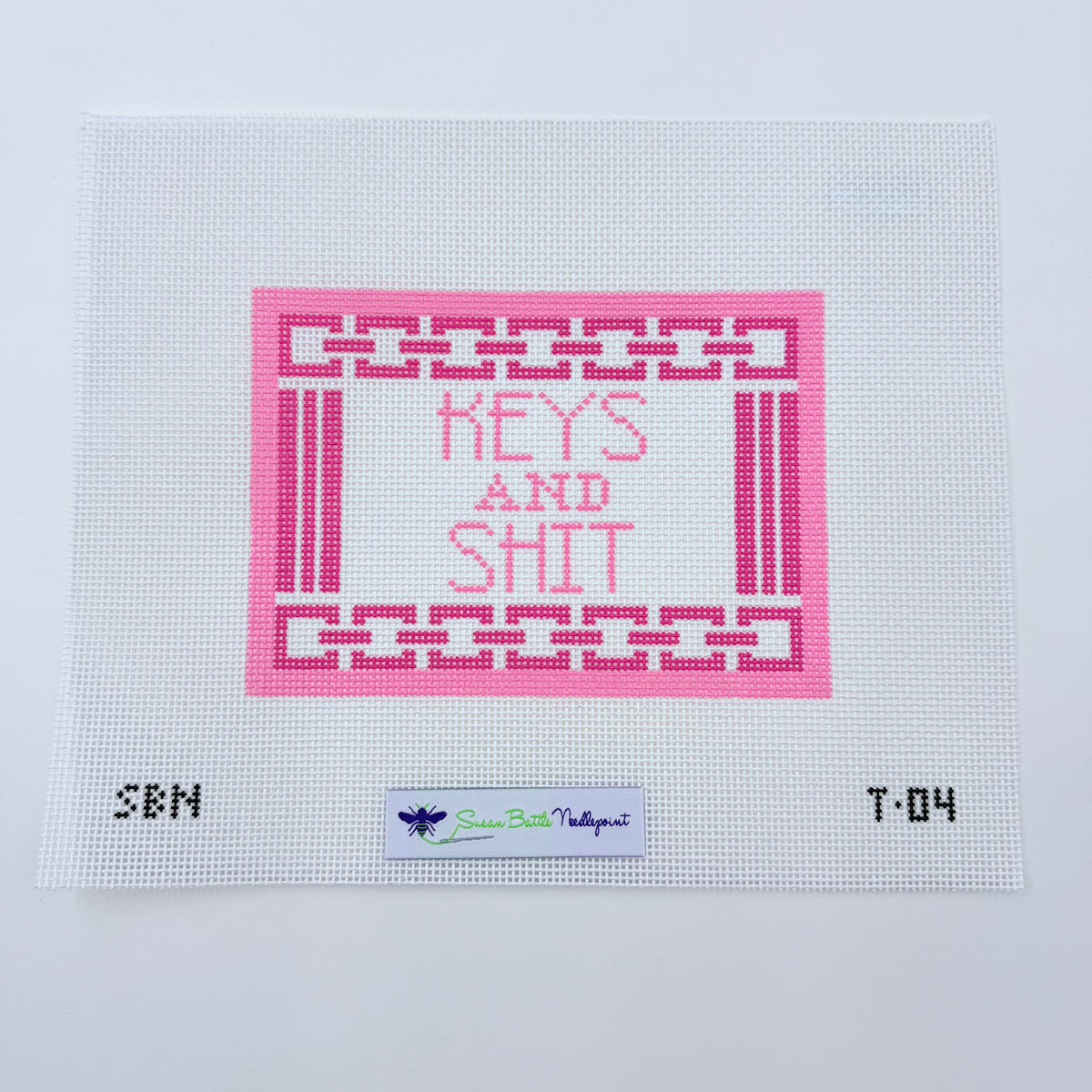 Keys and Shit Canvas – KC Needlepoint