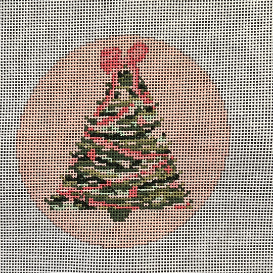 Tree Ornament Pink Canvas - KC Needlepoint