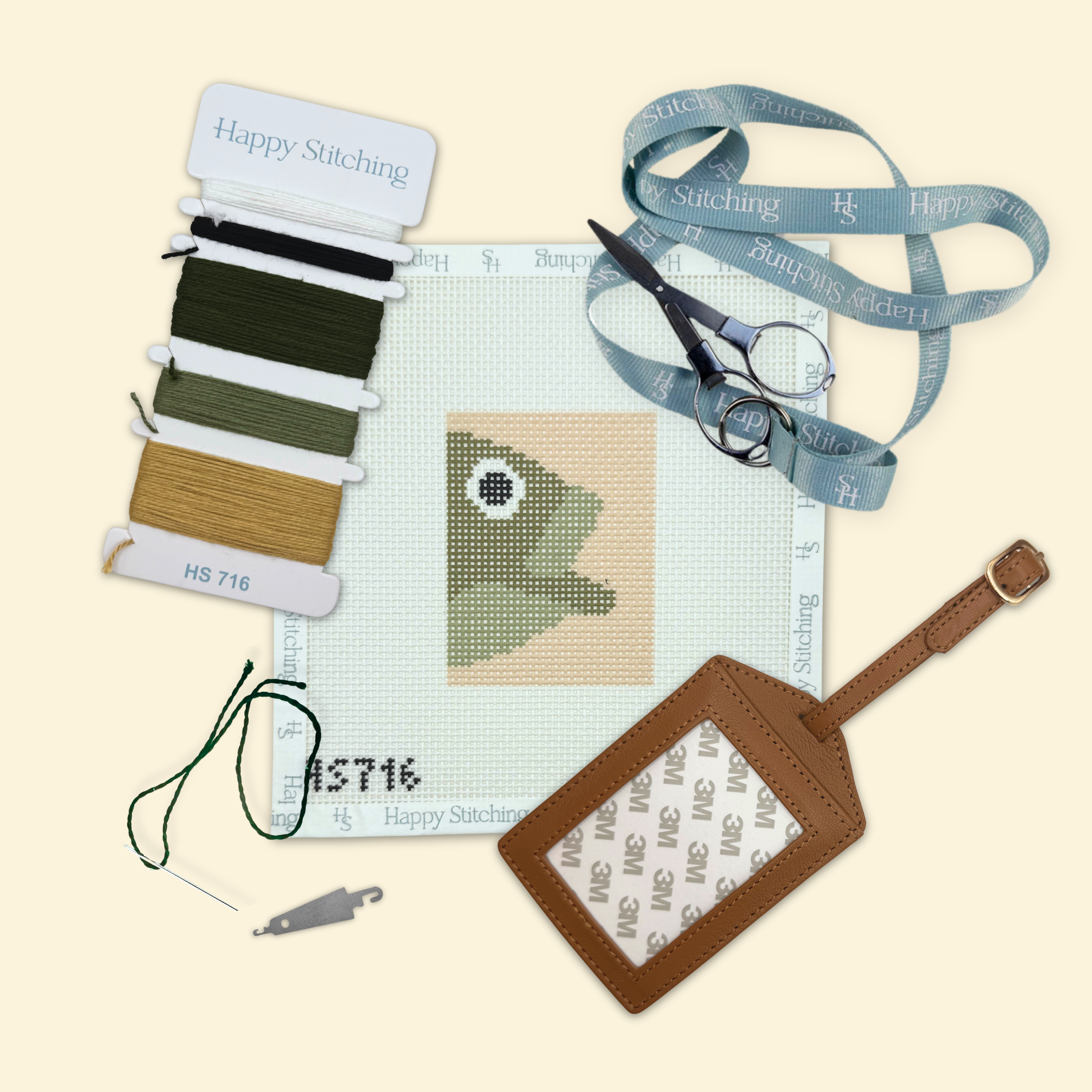 Gone Stitchin' Bag/Luggage Tag Kit - KC Needlepoint