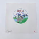 Idaho Travel Round Canvas - KC Needlepoint