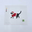 Santa Black Cat Canvas - KC Needlepoint