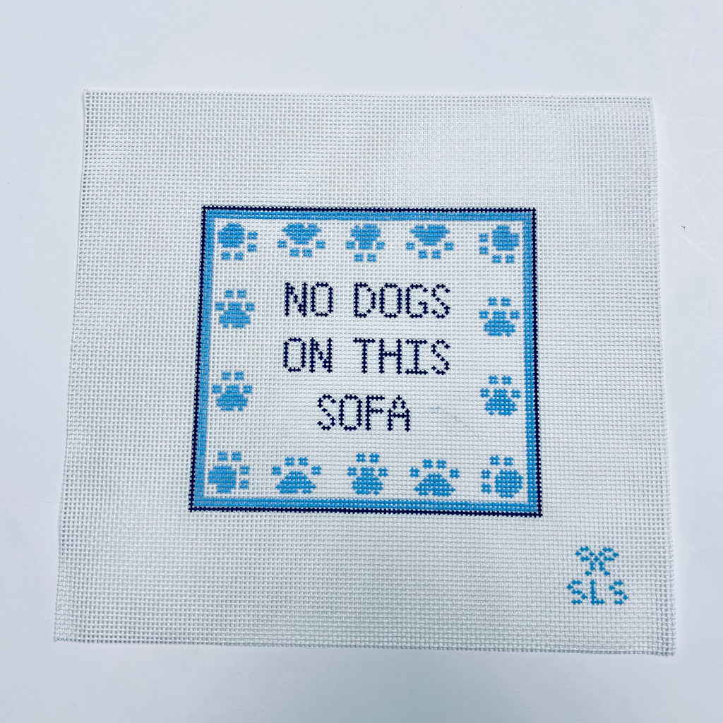 No Dogs on This Sofa Canvas - KC Needlepoint