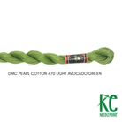 DMC 3 Pearl Cotton 470</br>Light Avocado Green - KC Needlepoint