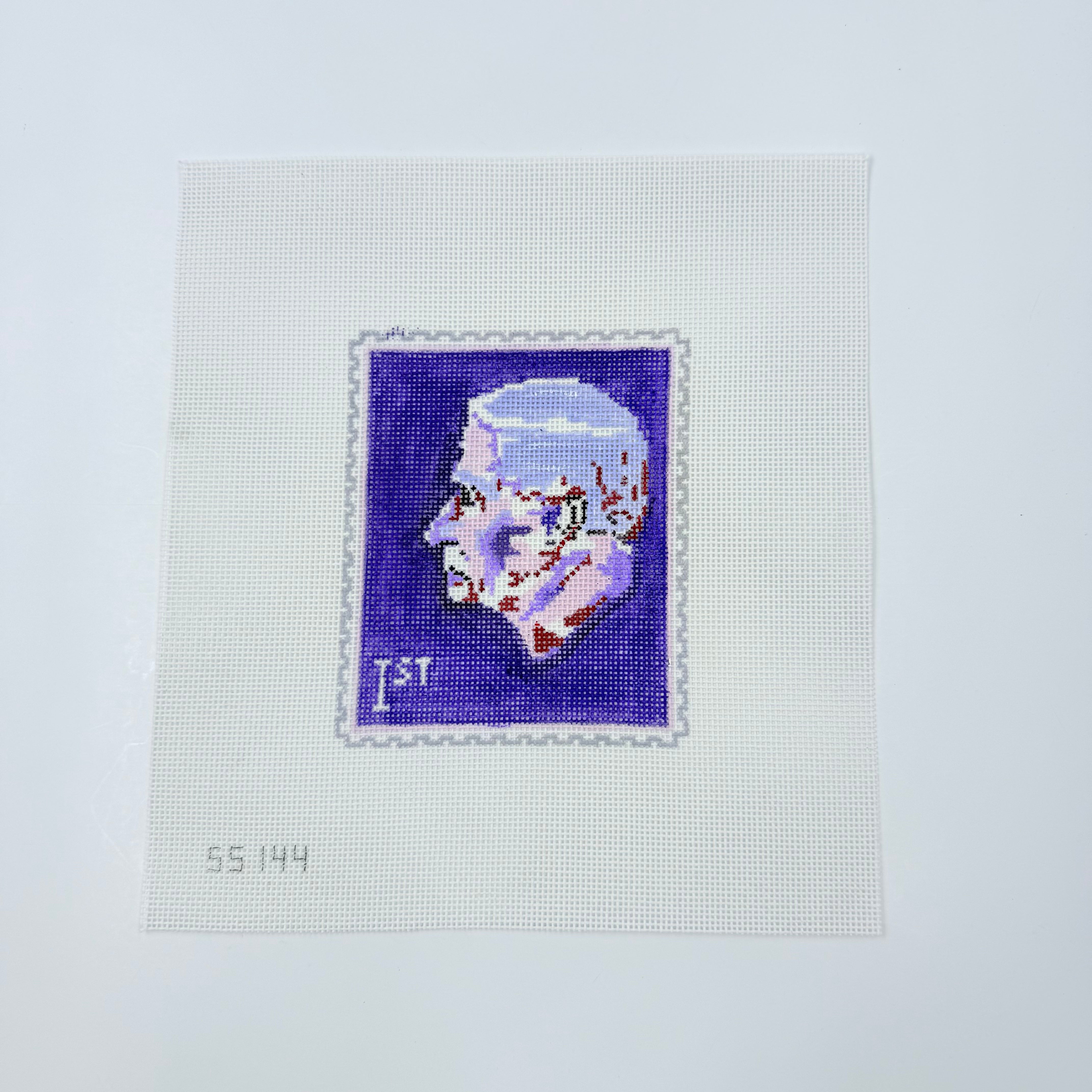 King Charles Stamp Canvas - KC Needlepoint