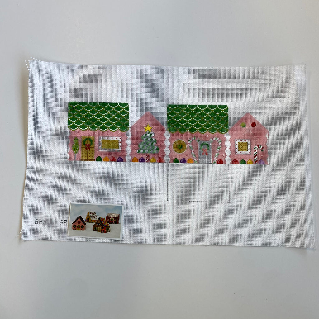 Lime Slice Roof House Canvas - KC Needlepoint
