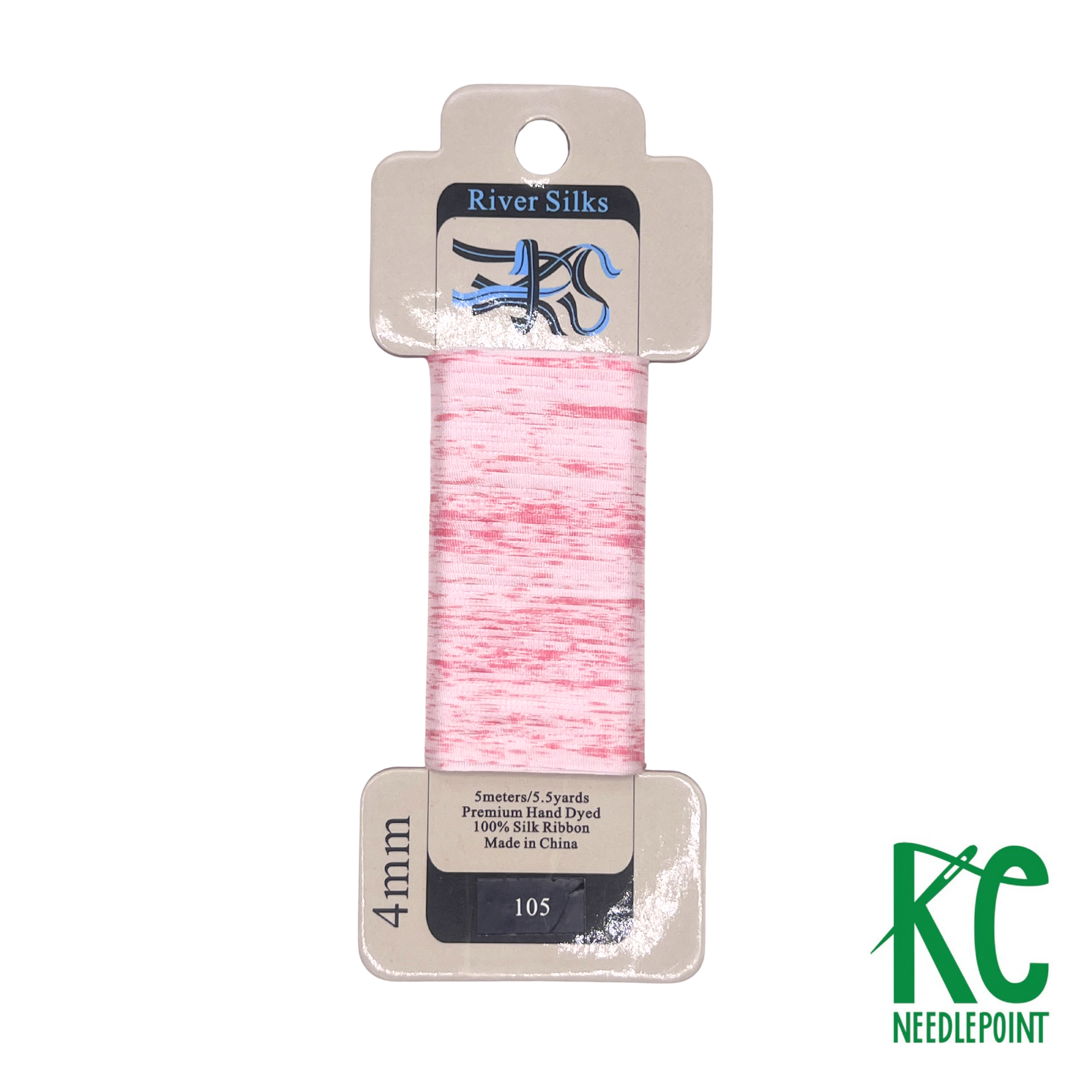 Silk Ribbon 4mm 105 Overdyed Pearl - KC Needlepoint