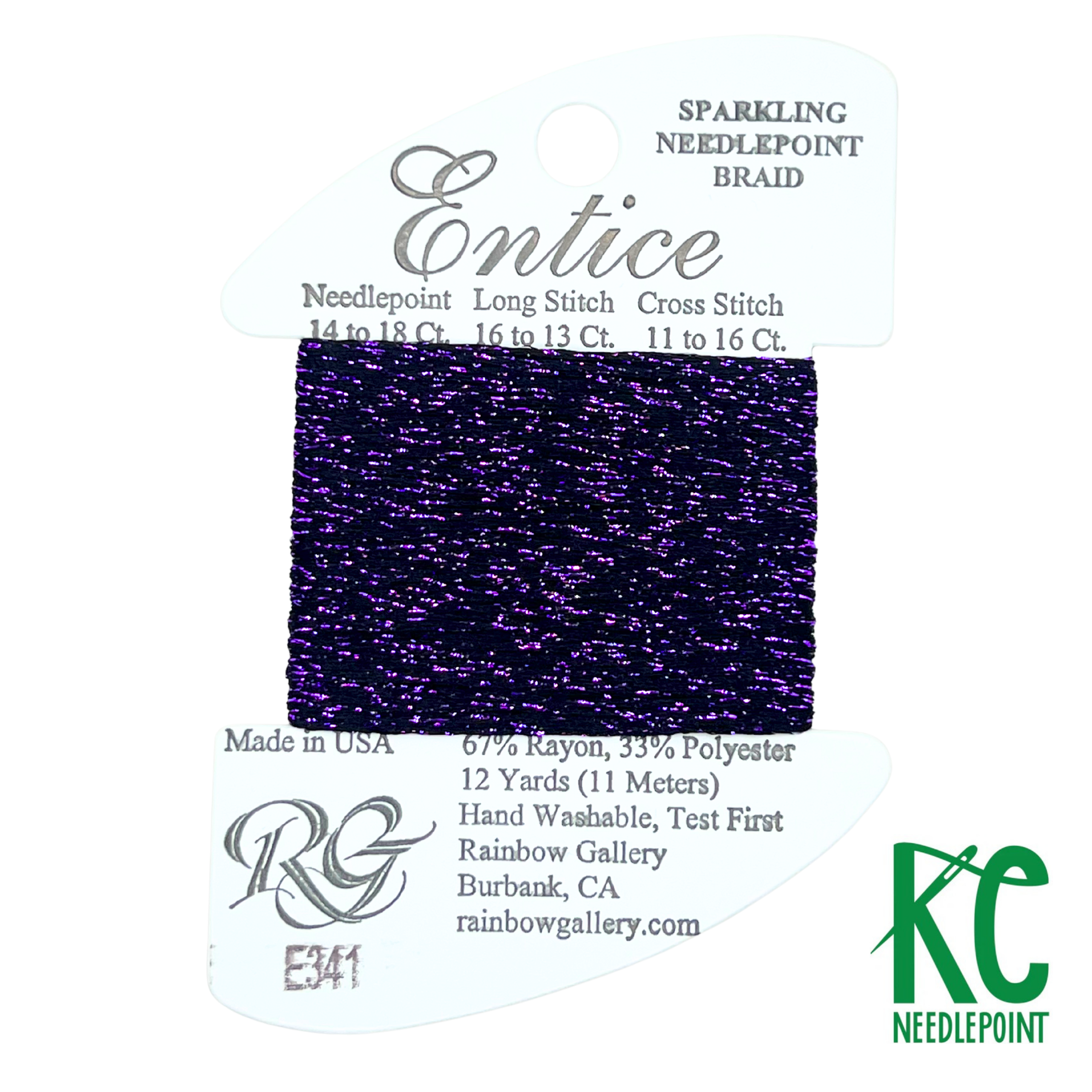 Entice E341 Mardi Gras Purple - KC Needlepoint