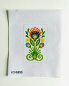 Orange Spice Polish Field Design Eyeglass Case Insert Canvas - KC Needlepoint