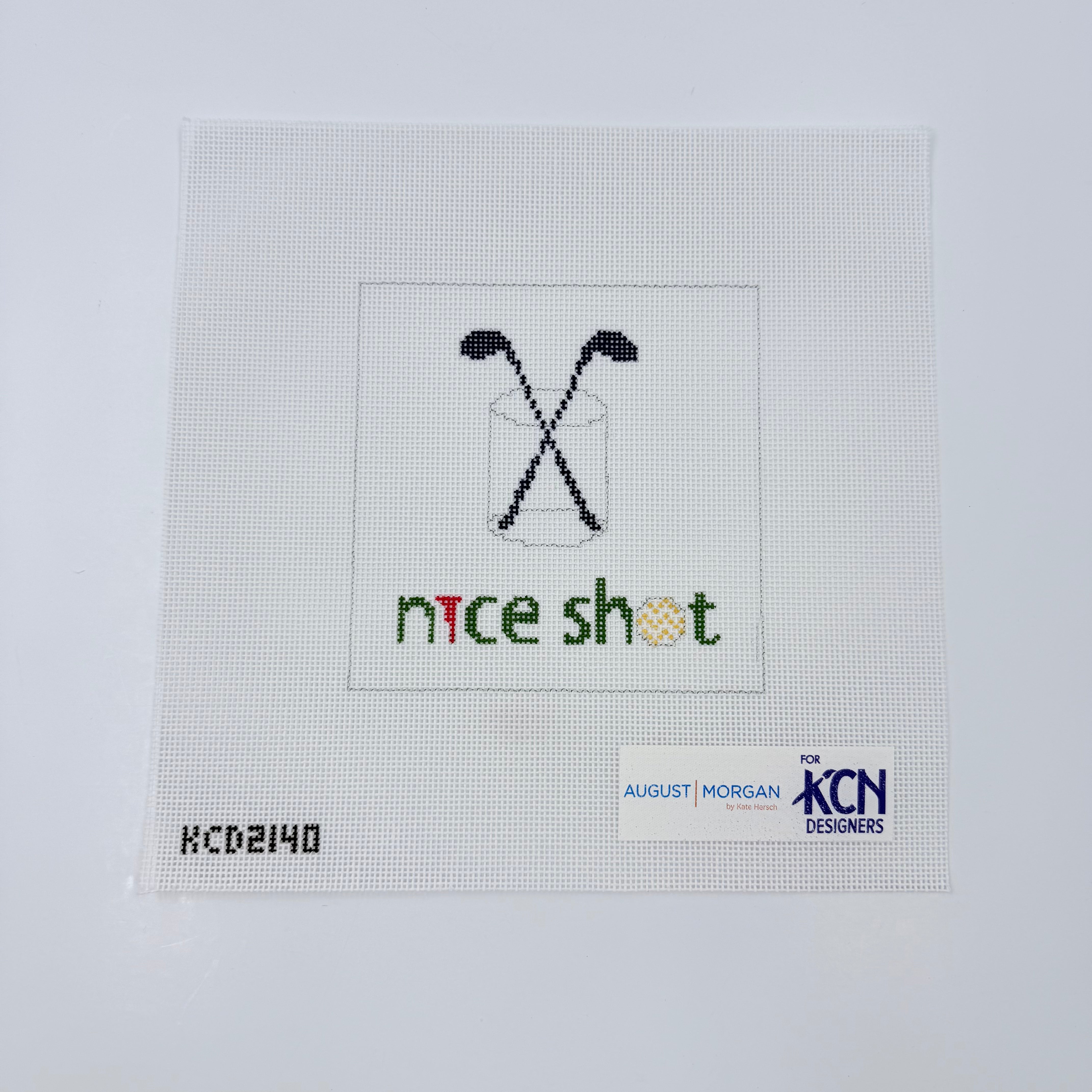 Nice Shot Square Canvas - KC Needlepoint