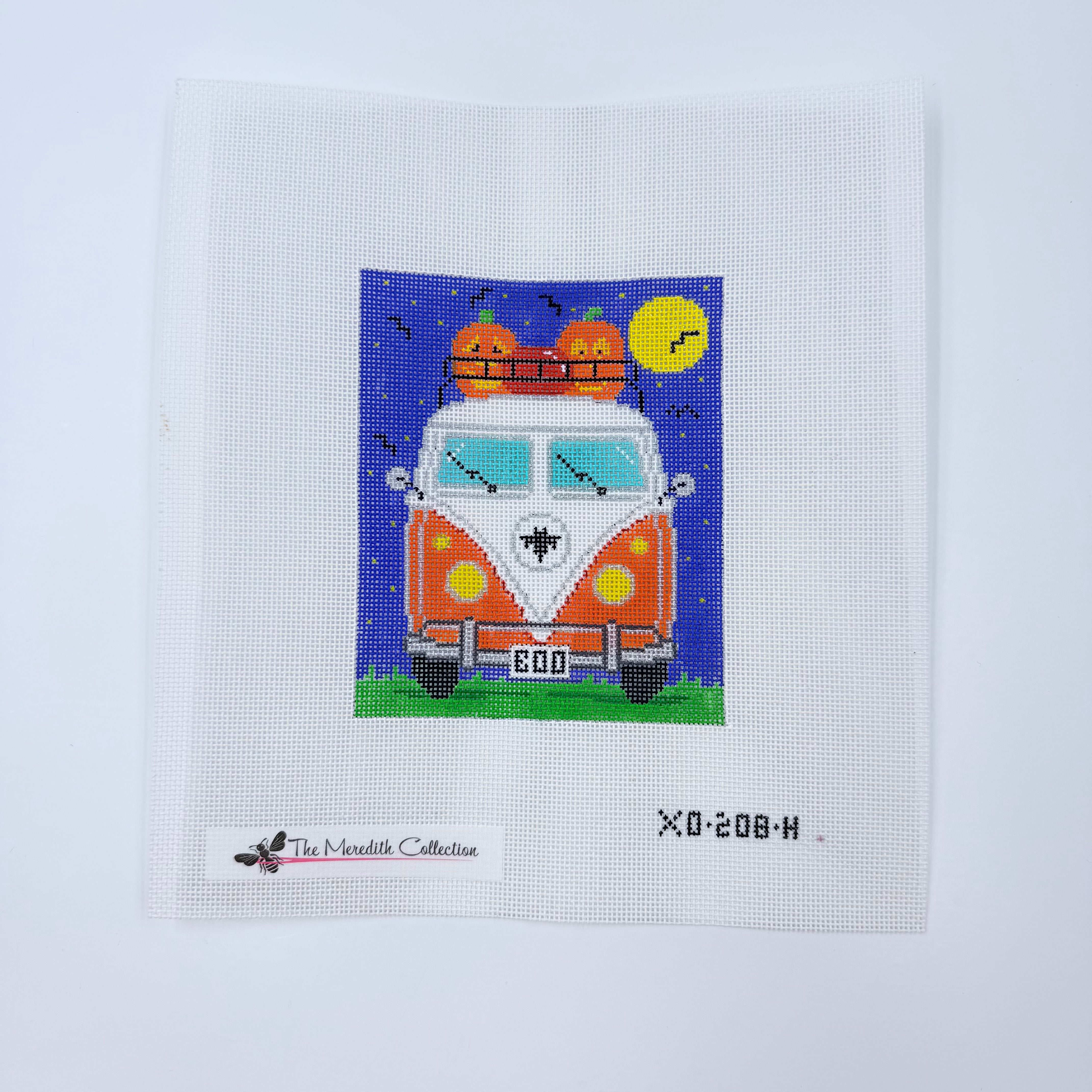 Micro Bus Halloween Canvas - KC Needlepoint