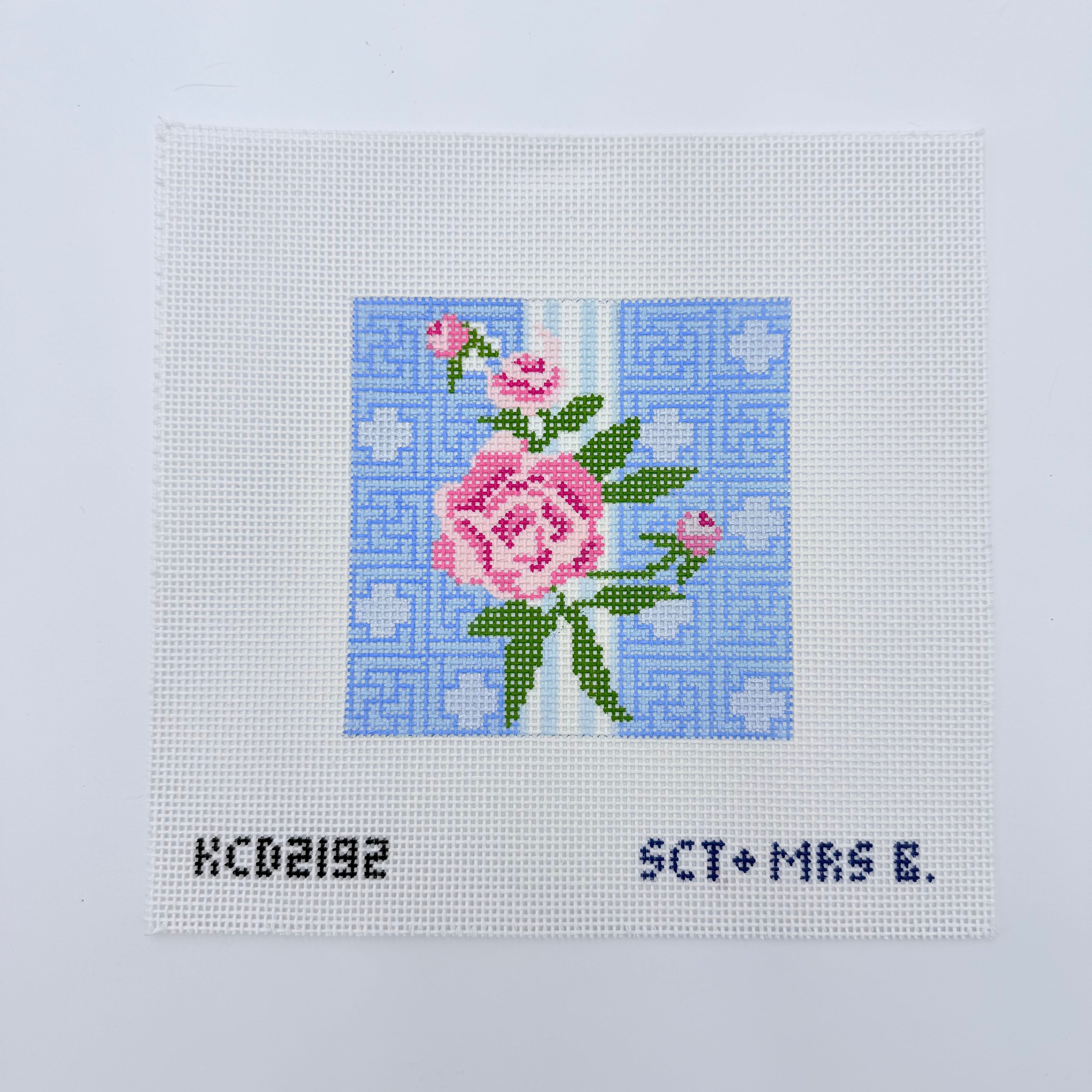 Peonies on Kristin Square Canvas - KC Needlepoint