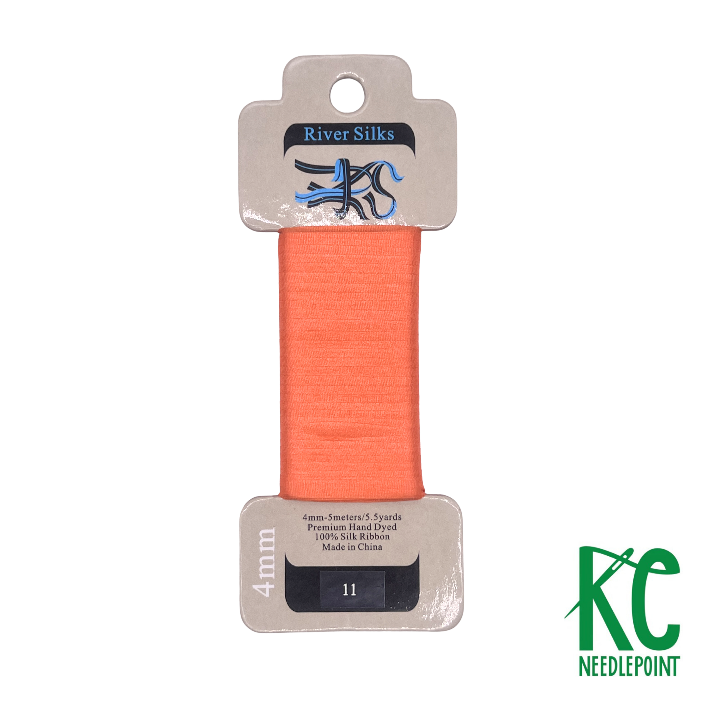 Silk Ribbon 4mm 011 Living Coral - KC Needlepoint