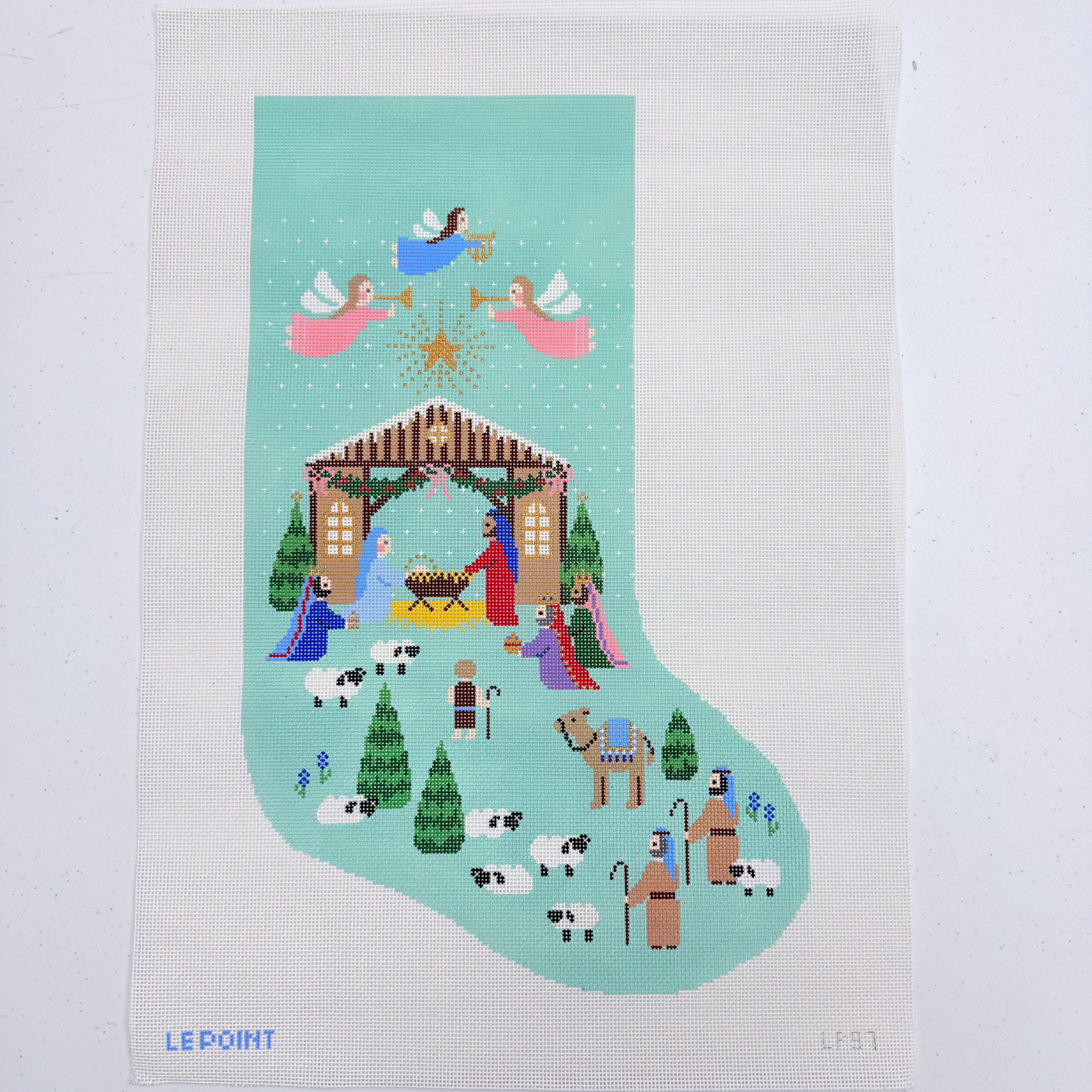 Nativity Stocking Canvas - KC Needlepoint