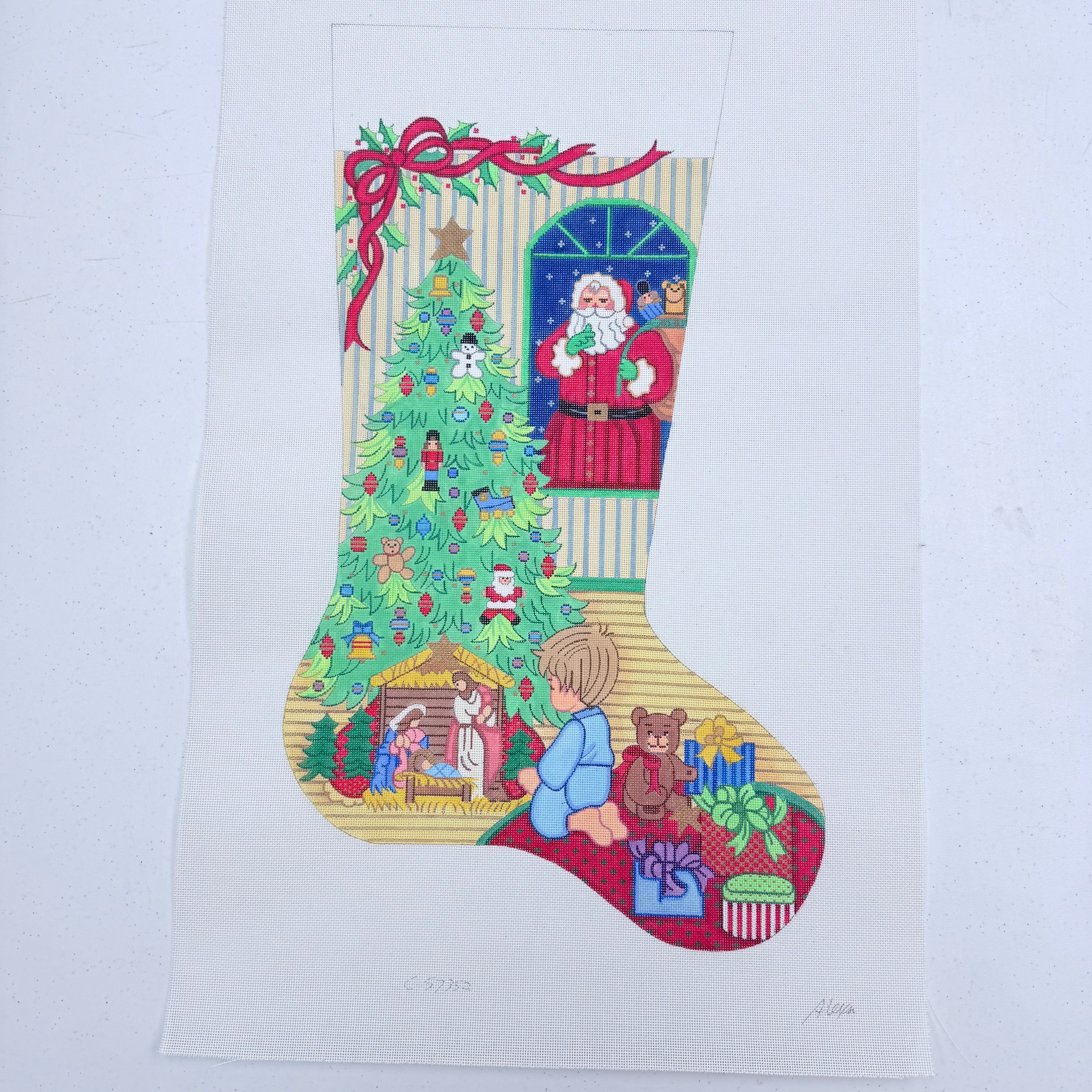 Alexa Christmas Stocking 7352 - KC Needlepoint
