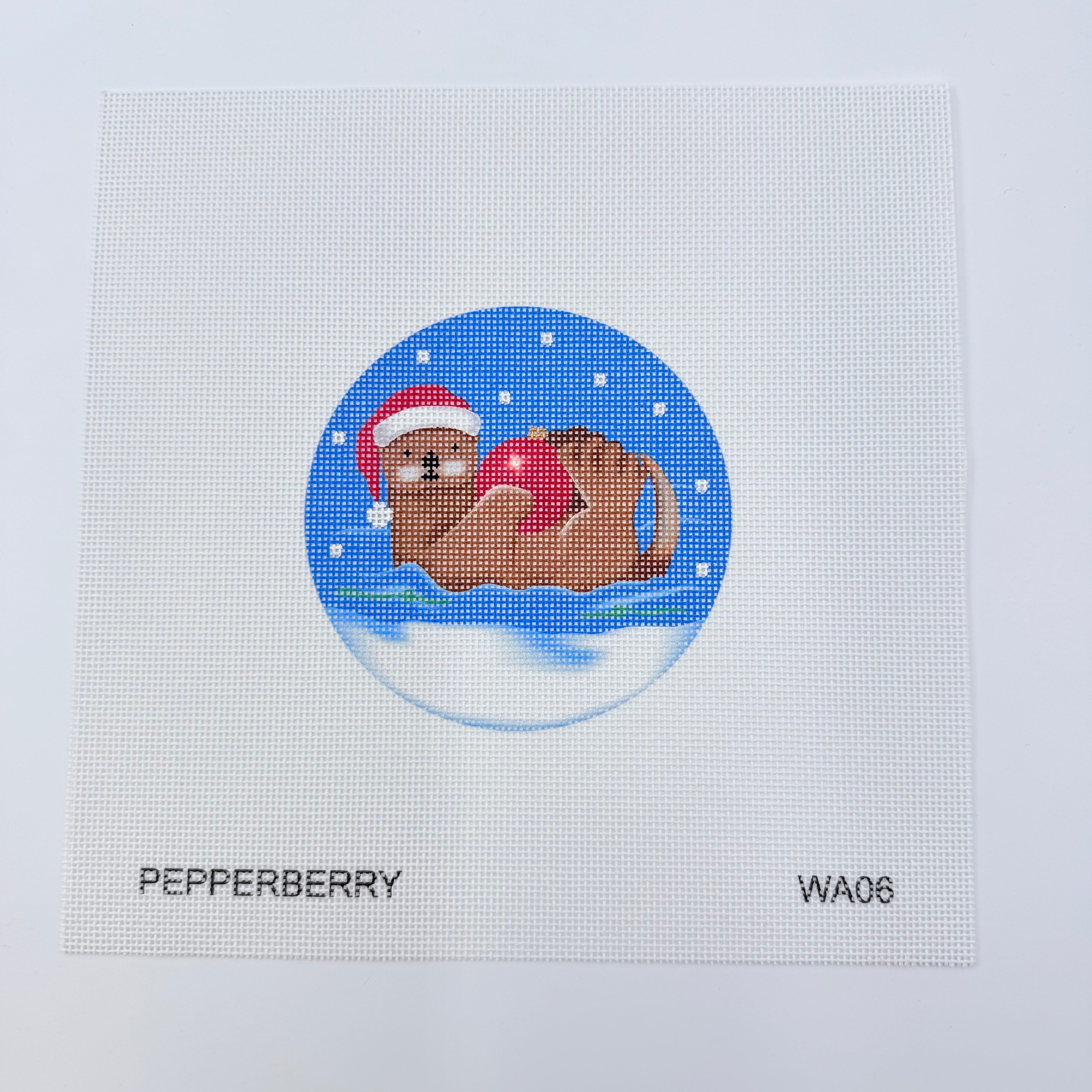 Ornament Otter Canvas - KC Needlepoint