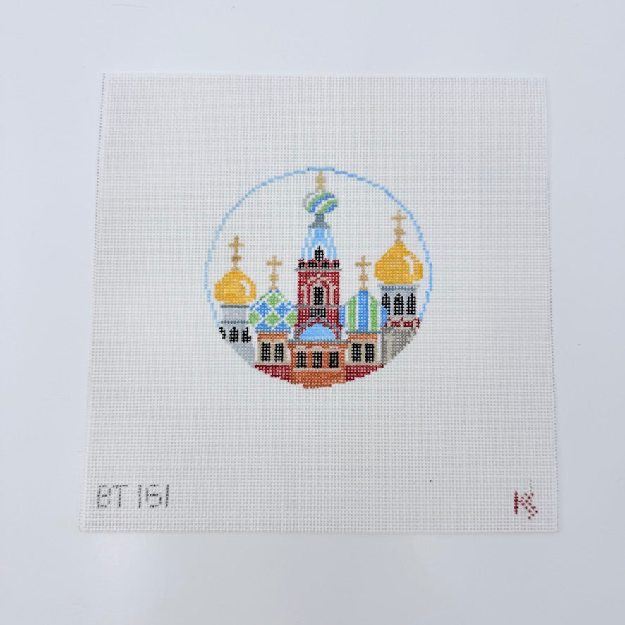 St. Petersburg Travel Round Canvas - KC Needlepoint