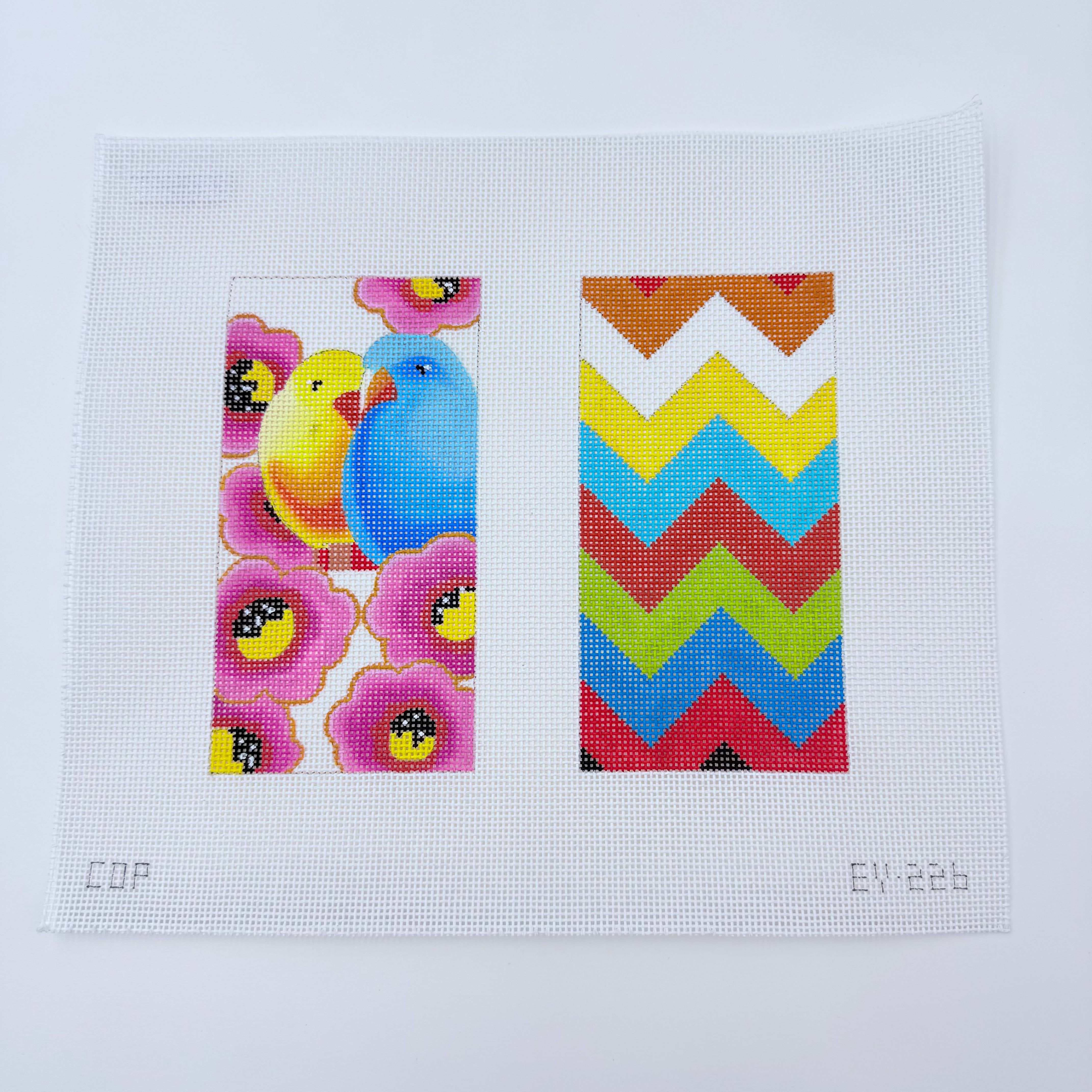 Love Birds Eyeglass Case Canvas - KC Needlepoint