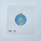 Coral Christmas Tree Round Canvas - KC Needlepoint