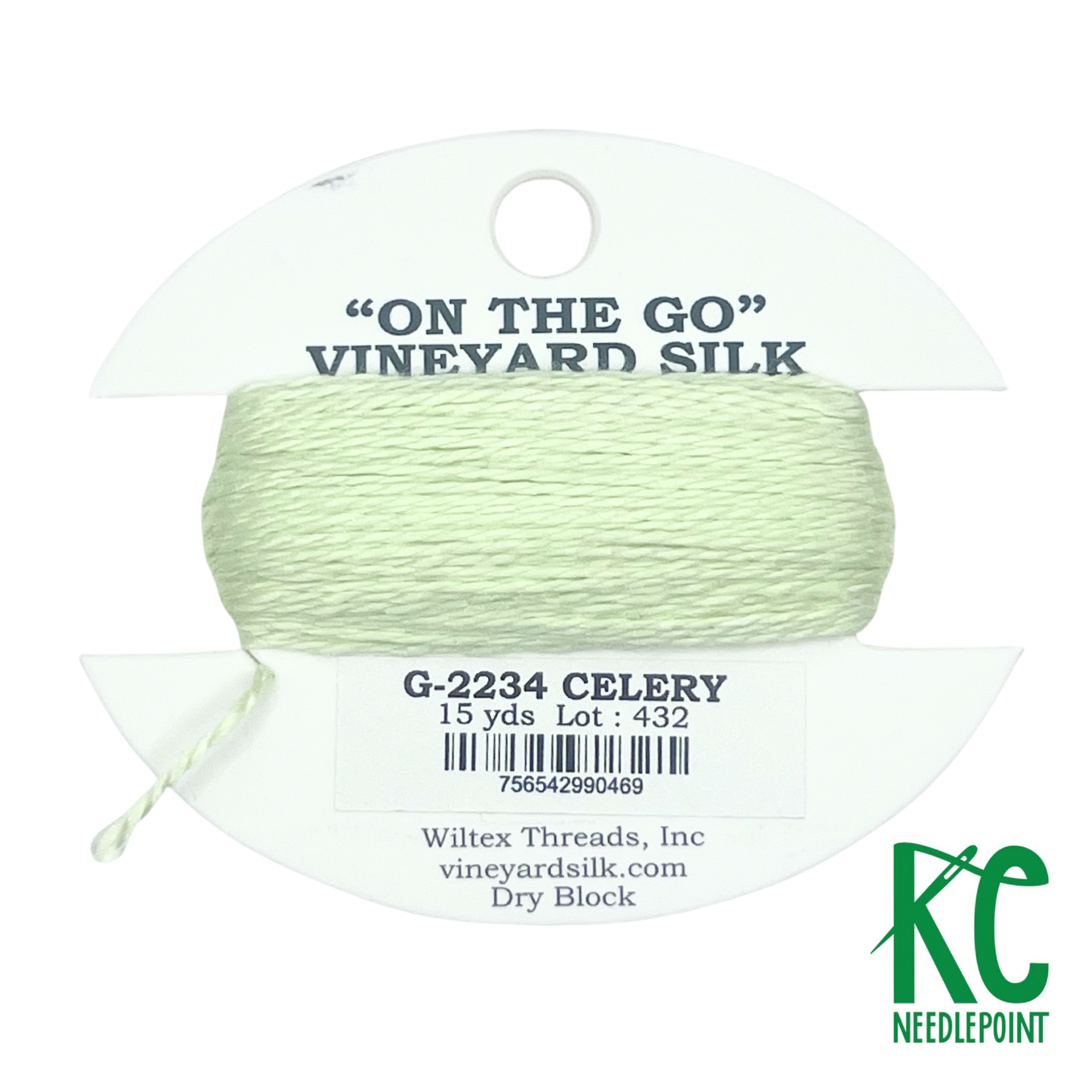 Vineyard Silk Card G2234 Celery - KC Needlepoint