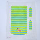 Flamingo on Stripes Purse Canvas - KC Needlepoint