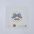 Alpha Xi Delta Bow Round Canvas - KC Needlepoint