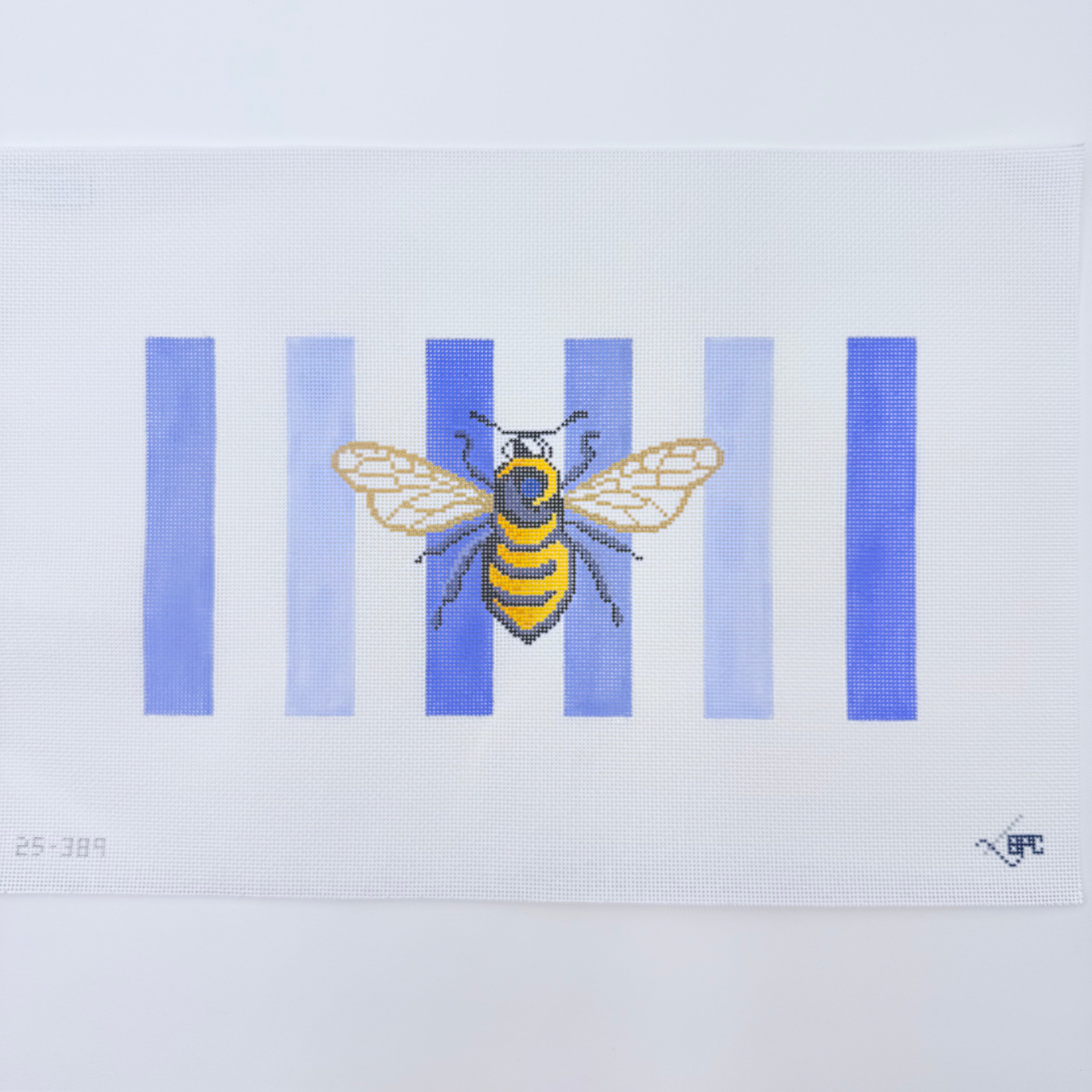 Bee with Stripes Canvas - KC Needlepoint