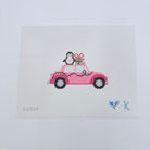 Pink Bug Car Canvas - KC Needlepoint