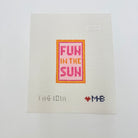 Pink Fun in the Sun Bag Tag Canvas - KC Needlepoint