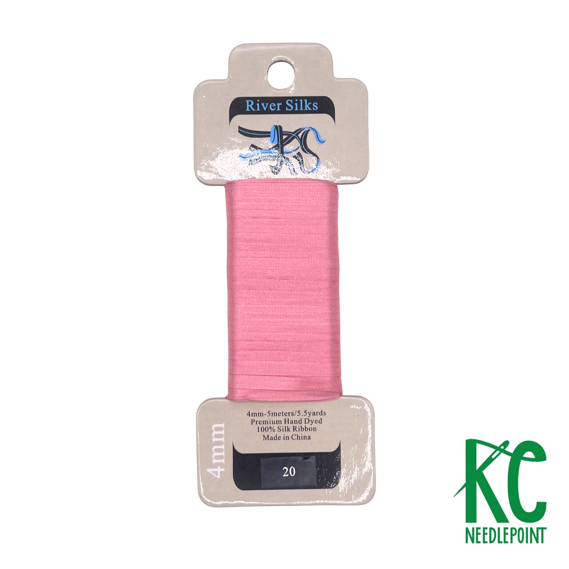 Silk Ribbon 4mm 020 Bubble Gum - KC Needlepoint