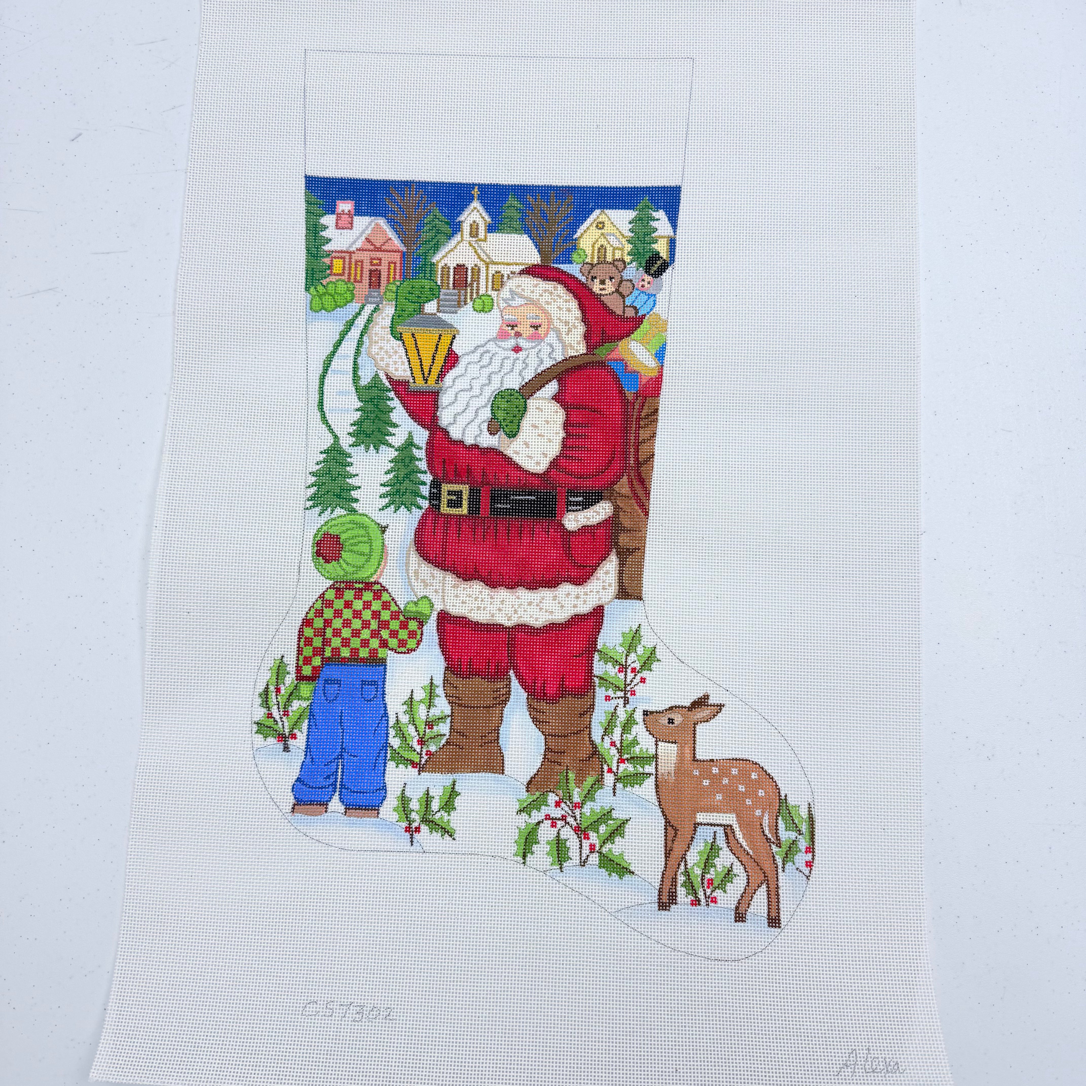 Alexa Christmas Stocking 7302 - KC Needlepoint