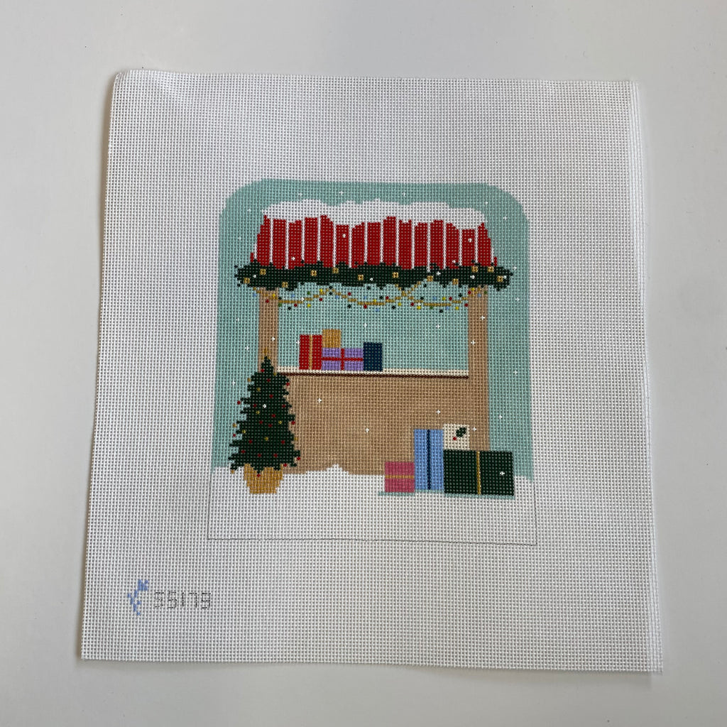 Winter Village Gift Stand Canvas - KC Needlepoint