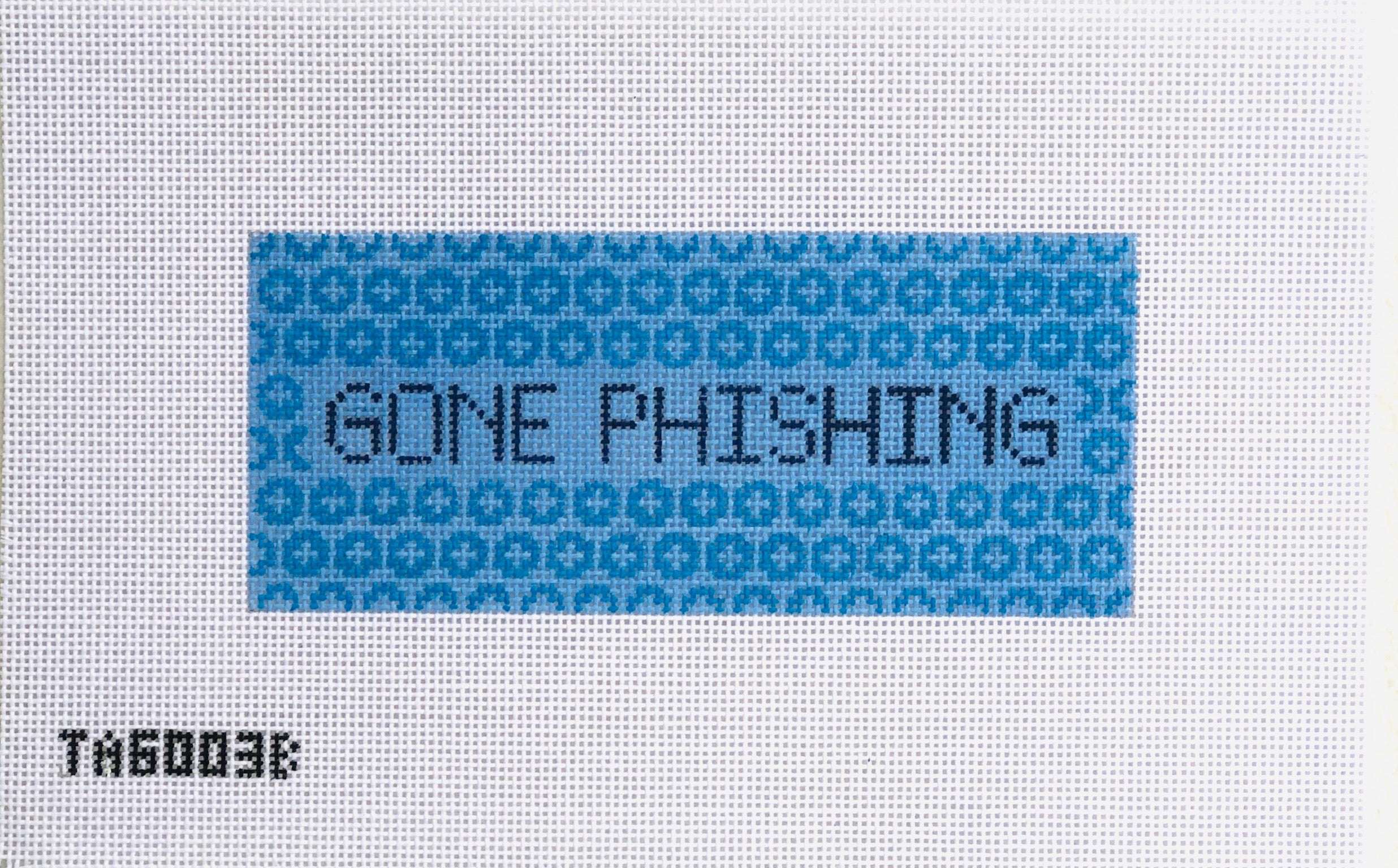 Gone Phishing Eyeglass Case Canvas - KC Needlepoint