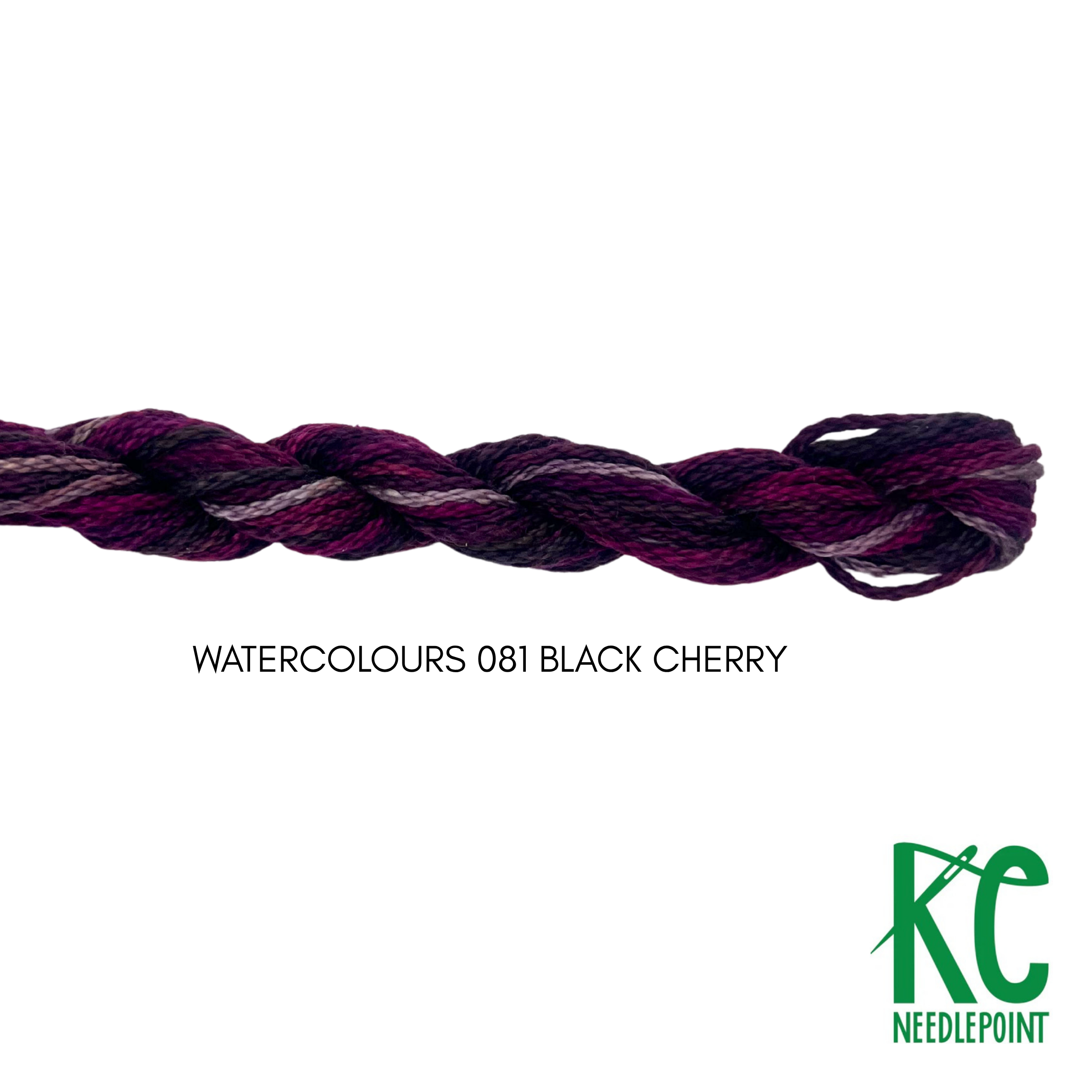 Watercolours 081 Black Cherry - KC Needlepoint