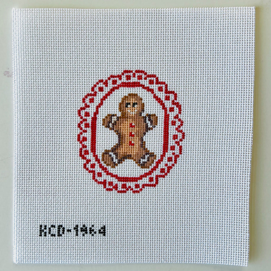 Gingerbread Man Canvas - KC Needlepoint