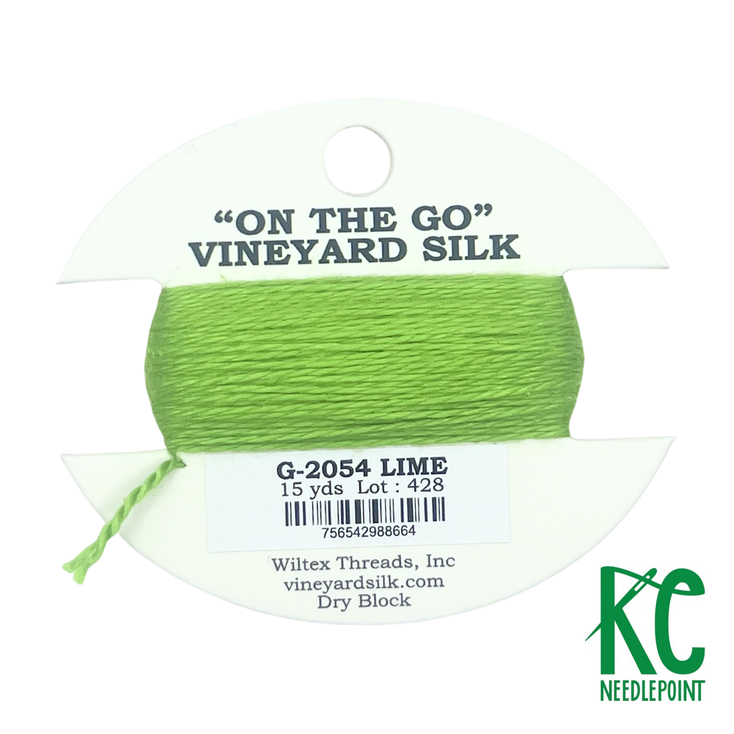 Vineyard Silk Card G2054 Lime - KC Needlepoint
