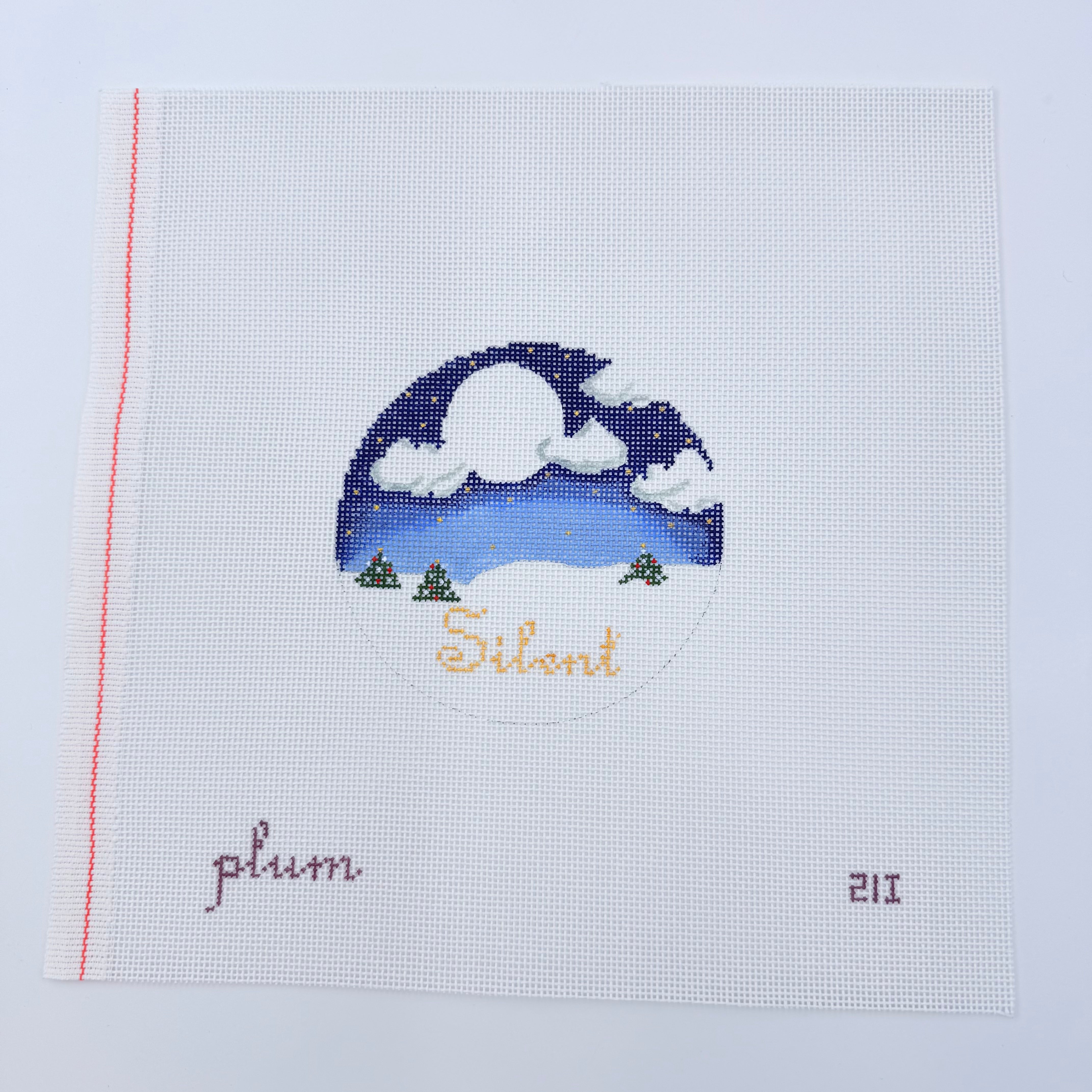 Silent Round Canvas - KC Needlepoint