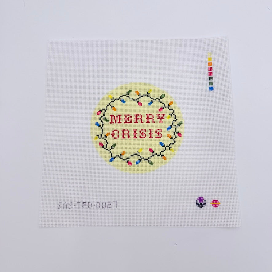 Merry Crisis Canvas - KC Needlepoint