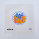 Gingham Pumpkin Round Canvas - KC Needlepoint